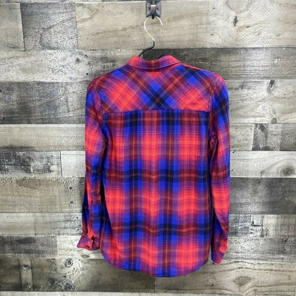 Gap Collared Plaid Button Down Top Shirt Size XS - Picture 6 of 6